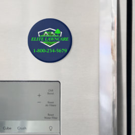 Professioneller Rasenpflege-Service Dunkelblau Magnet