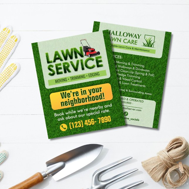 Professioneller Rasenpflege-Service-Flyer Flyer (Von Creator hochgeladen)