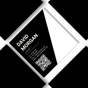 Professioneller Rechtsanwalt Qr Code Minimalistisc Quadratische Visitenkarte