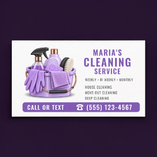 Professioneller Reinigungsservice Purple Maid Hous Visitenkarte