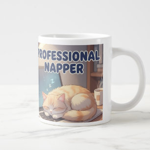 Professioneller Schläfer Lustiger Katzenbecher C Jumbo-Tasse