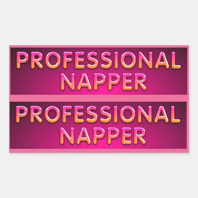 Professioneller Schläfer-Typografie Rechteckiger Aufkleber (Vorderseite)