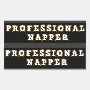 Professioneller Schläfer-Typografie Rechteckiger Aufkleber