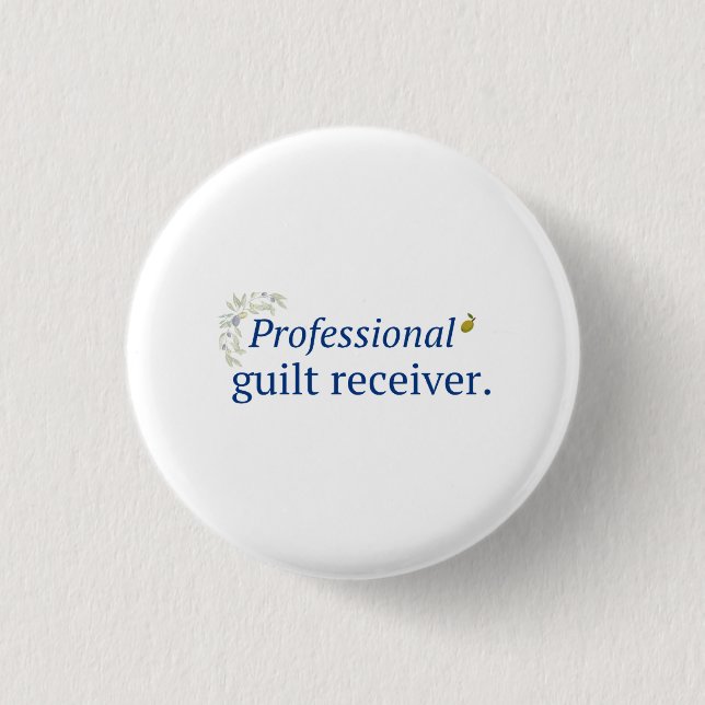 Professioneller Schuldempfänger-Button Button (Vorderseite)