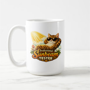 Professioneller Sonnenstrahl-Tester Lustige Katze  Kaffeetasse