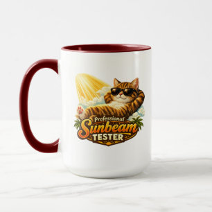 Professioneller Sonnenstrahl-Tester Lustige Katzen Tasse