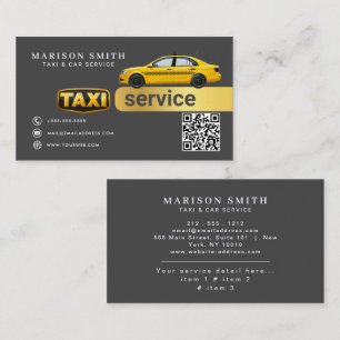 Professioneller Taxi-Service  Visitenkarte