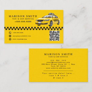 Professioneller Taxi-Service  Visitenkarte