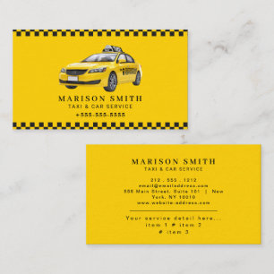 Professioneller Taxi-Service  Visitenkarte