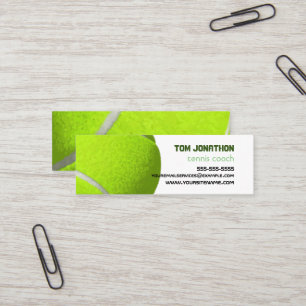 professioneller Tennistrainer Tennisball Mini Visitenkarte