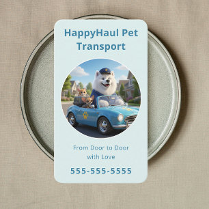 Professioneller Tierreise-Concierge-Tier-Taxi-Serv Visitenkarte