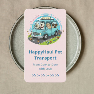 Professioneller Tiertransport Pet-Taxi Chauffeur Visitenkarte