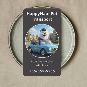 Professioneller Tiertransport Pet Taxi Service Visitenkarte