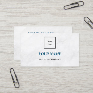 Professioneller Touch Name Anpassbar Weißer Marmor Visitenkarte