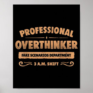 Professioneller Überdenker falsche Szenarien Abtei Poster
