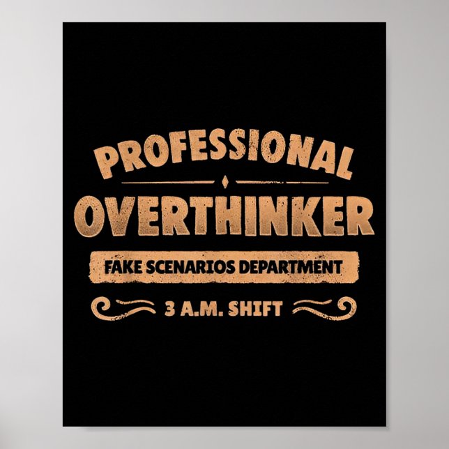 Professioneller Überdenker falsche Szenarien Abtei Poster (Vorne)