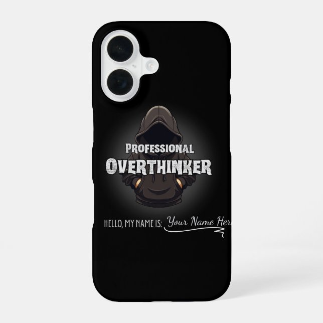 Professioneller Überdenker Lustiger Benutzername iPhone 16 Hülle (Rückseite)