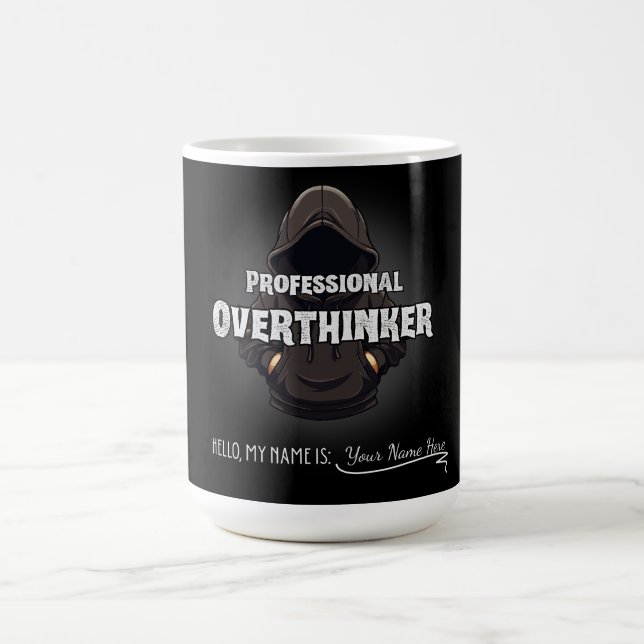 Professioneller Überdenker Lustiger Maßgeschneider Kaffeetasse (Mittel)