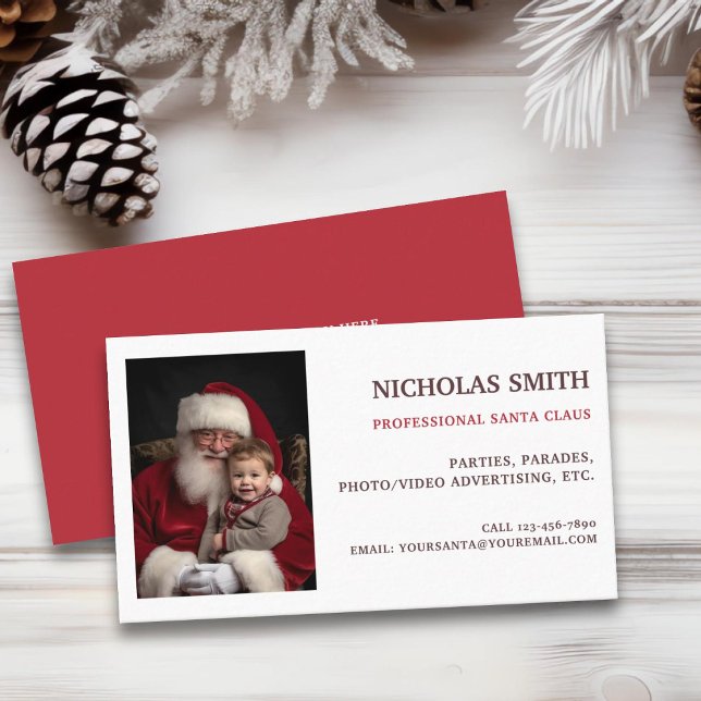 Professioneller Weihnachtsmann-QR-Code-Foto Visitenkarte (Von Creator hochgeladen)