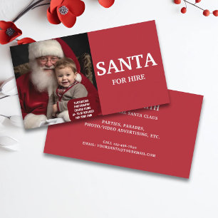 Professioneller Weihnachtsmann zur Miete Foto Visitenkarte