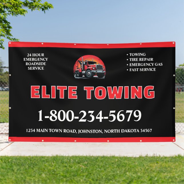 Professionelles Abschleppwagen-Service-Banner | Ri Banner (Außenbereich)