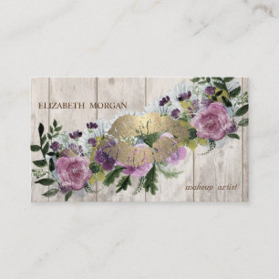 Professionelles Aquarell-Blumenmuster, Lippen, Hol Visitenkarte