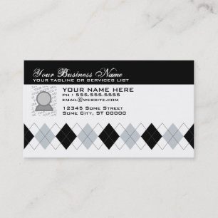 professionelles Argyle-Muster Visitenkarte