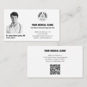 Professionelles Arztfoto & Logo, QR-Code Visitenkarte