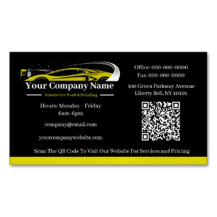 Professionelles Auto-Detailing-Autowaschunternehme Magnetische Visitenkarte