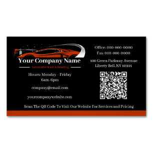 Professionelles Auto-Detailing-Autowaschunternehme Magnetische Visitenkarte