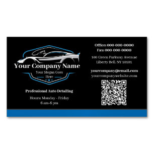 Professionelles Auto-Detailing-Autowaschunternehme Magnetische Visitenkarte