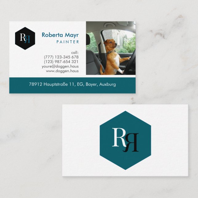 Professionelles automatisches Logo  Visitenkarte (Vorne/Hinten)