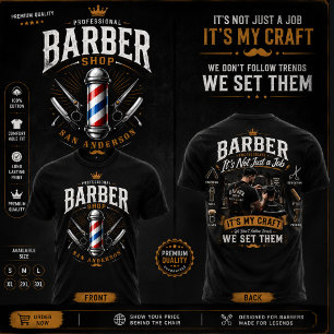 Professionelles Barbershop T-Shirt Design