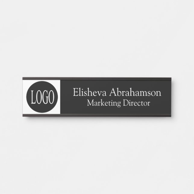Professionelles Bürotürschild Namensschild (Vorderseite )