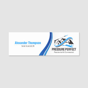 Professionelles Druckreinigen & Power Cleaning Namensschild