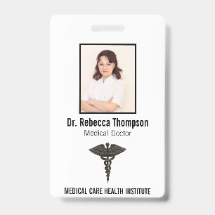 Professionelles einfaches medizinisches Caduceus S Ausweis