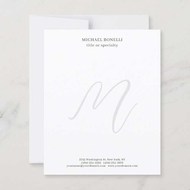 Professionelles einfaches minimalistisches monogra (Vorderseite)