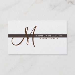 Professionelles Elegantes Modernes Monogramm Visitenkarte