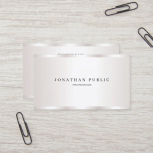 Professionelles Elegantes Modernes Silber Trendy T Visitenkarte