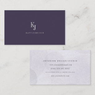 Professionelles elegantes Monogramm einfach Gesch Empfehlungskarte