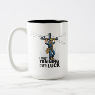 Professionelles Elektriker-Sicherheitszitat-Gesche Zweifarbige Tasse