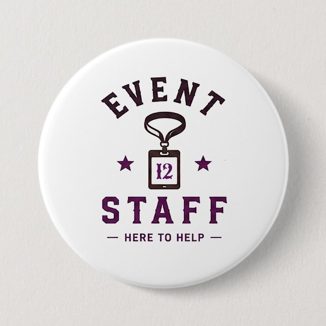 🎪 Professionelles Event-Staff-Team 🎪 Button (Vorderseite)