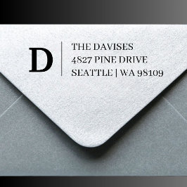 Professionelles Familienmonogramm-Rücksendeadress- Permastempel