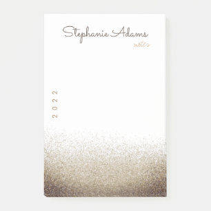 Professionelles Faux-Gold-Glitter-Signatur-Monogra Post-it Klebezettel