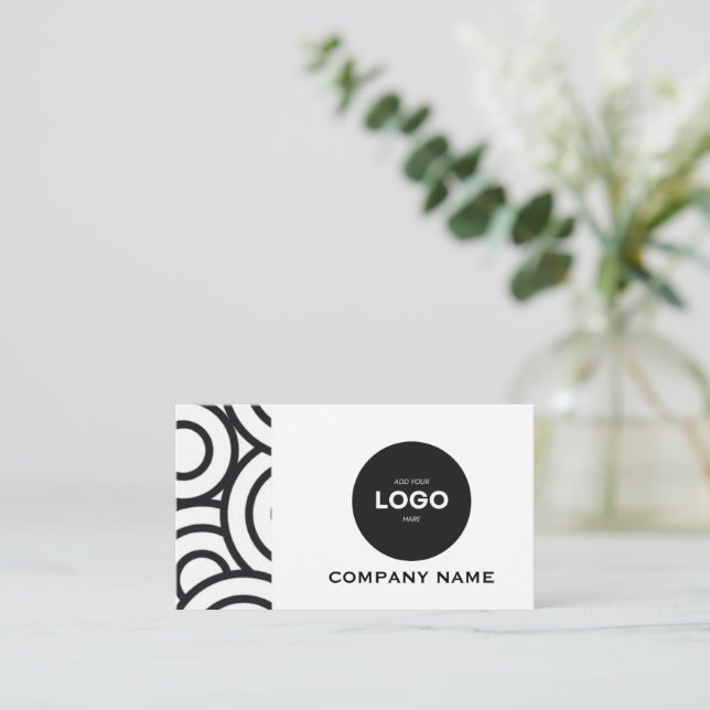 Professionelles Firmenlogo & QR-Code Geschäftswage Visitenkarte (Stehend Vorderseite)