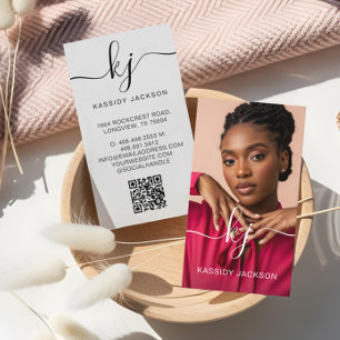 Professionelles Foto Elegantes Schrift Monogramm Q Visitenkarte