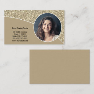 Professionelles Foto Faux Gold Glitter Visitenkarte