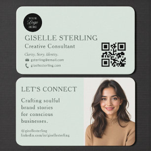 Professionelles Foto-Logo Sagegrün Visitenkarte