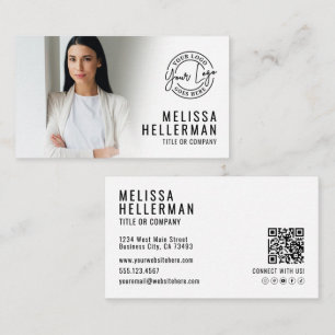 Professionelles Foto-QR-Code-Unternehmen Ihr Logo Visitenkarte