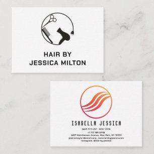 Professionelles Friseursalon Elegantes Salon Visitenkarte